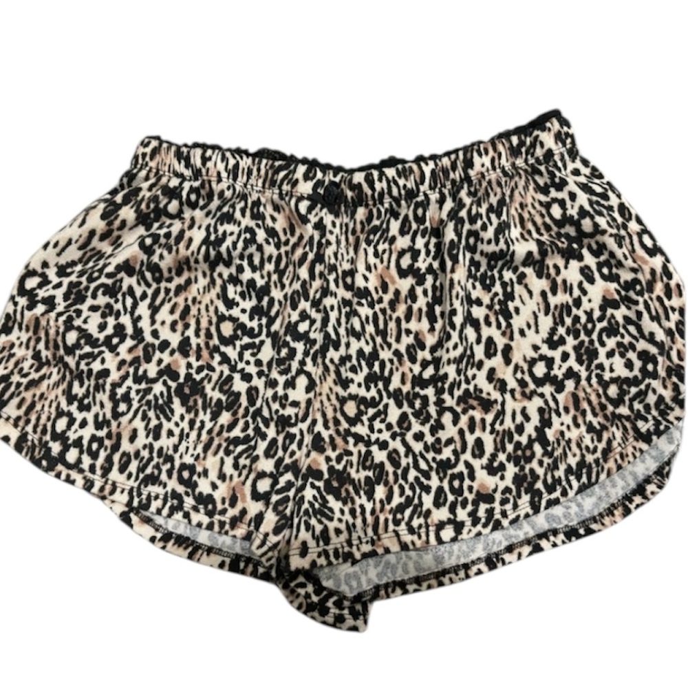 Leopard Print Pajama Shorts for Women Size Large